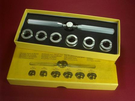 Gehäuseöffner-Set Werkzeug für Uhren mit geriffeltem Boden passend auch für Uhren der Marke Rolex oder Tudor 