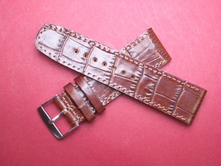 Leder-Armband Olympia 24mm Farbe: rotbraun 