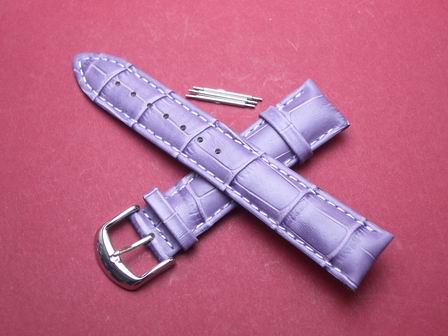 Leder-Armband mit Dornschließe und 3 Federstege Farbe: Flieder 