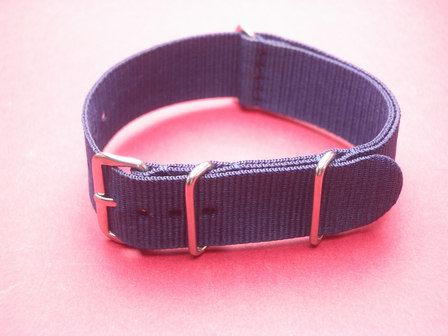 Nato-Armband, Nylonband, Durchzugsband 20mm, Farbe: Blau 