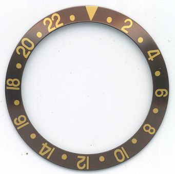 Einlage für Index Lünette passend auch für Uhren der Marke Rolex Ref. Nr: 16758 