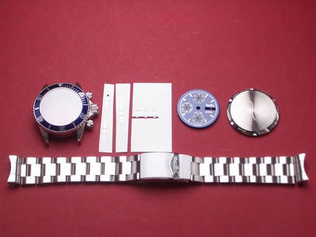 Nettuno Chronograph als Bausatz in blau ohne Uhrwerk für Valjoux 7750 