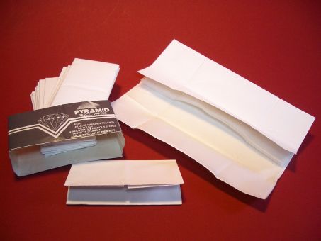Diamantpapier, Briefchen, Parcel Paper,  25 Stück, 3-lagig, weiß, ca. 21,5cm x 19cm 