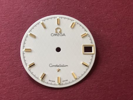 Omega Constellation Zifferblatt mit goldfarbenen Indikationen, Durchmesser: 25,50mm 