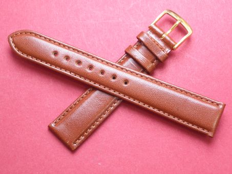 Leder-Armband Graf 18mm im Verlauf auf 16mm,  Farbe: Braun 