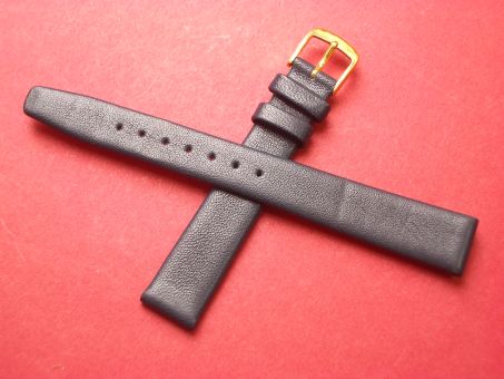 Leder-Armband Graf, Seidenkalb  14mm im Verlauf auf 12mm,  Farbe: Blau 