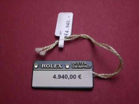 Rolex Hang Tag, 41,3mm x 22,8mm, Oyster Swimpruf, grün 