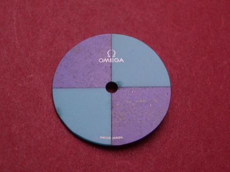 Omega Zifferblatt, Ø 18mm, hell-/dunkelblau 