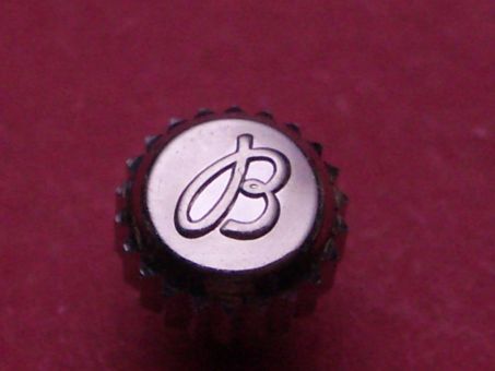 Breitling Krone verschraubt, wasserdicht Stahl Ø 5,0mm, Höhe 3,0mm / 6,45mm, Gewinde 0,9mm 