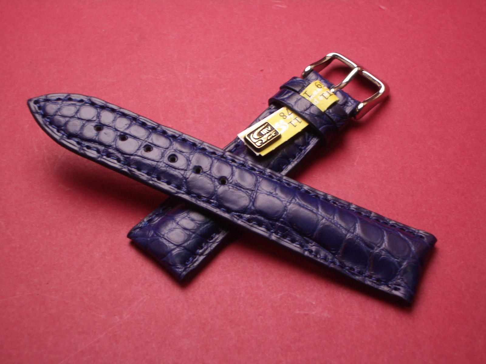 Farbe: auf 21mm den Krokodil-Leder-Armband Uhren Römer für | Ersatzteile, Blau alles im Uhrmacherbedarf | Louisiana und Verlauf Werkzeug 18mm